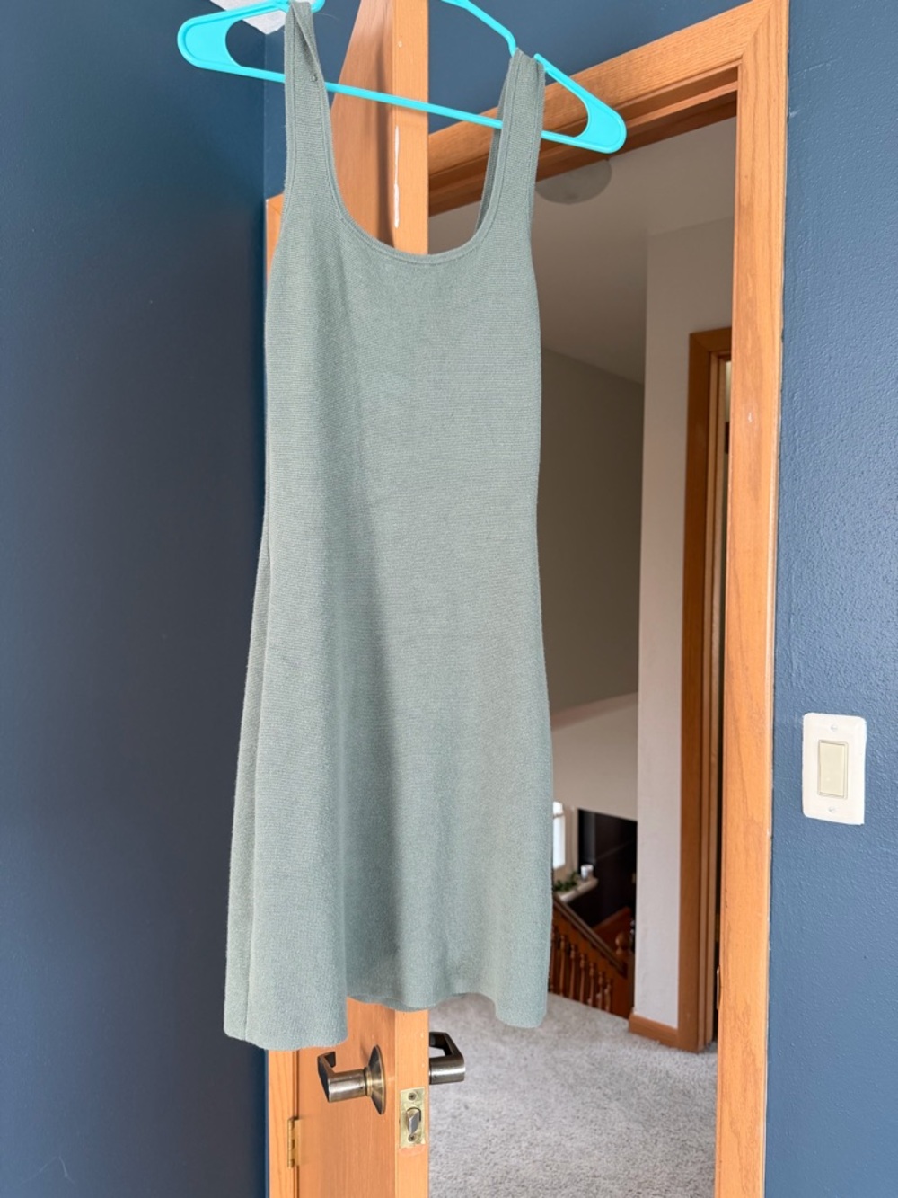 Abercrombie & Fitch Sleeveless Knit Mini Dress - Sage